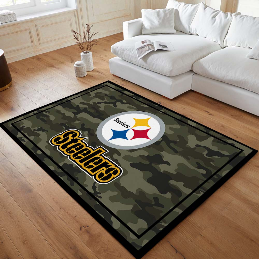 Pittsburgh Steelers Football Team NFL-Camouflage Teppich – Bild 2