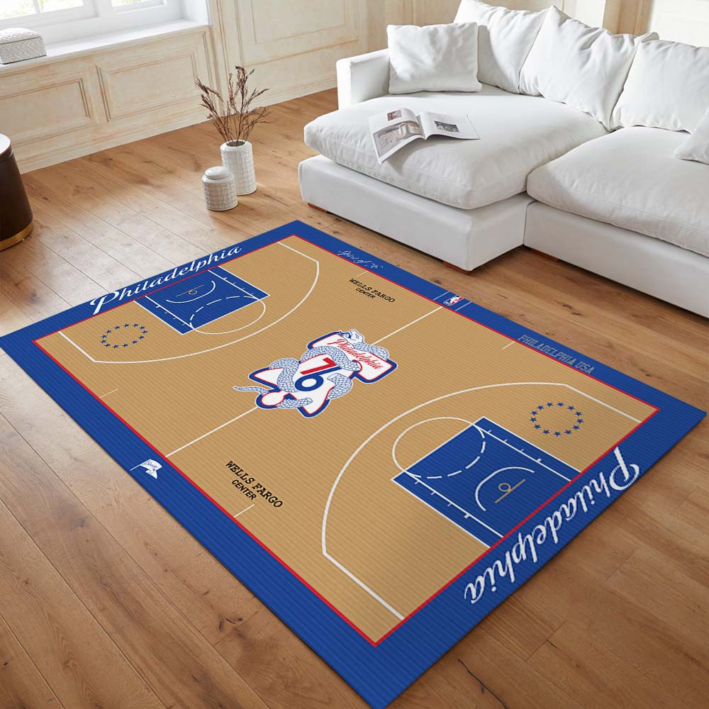 Philadelphia 76ers Basketballteam NBA Court Snake Teppich – Bild 2