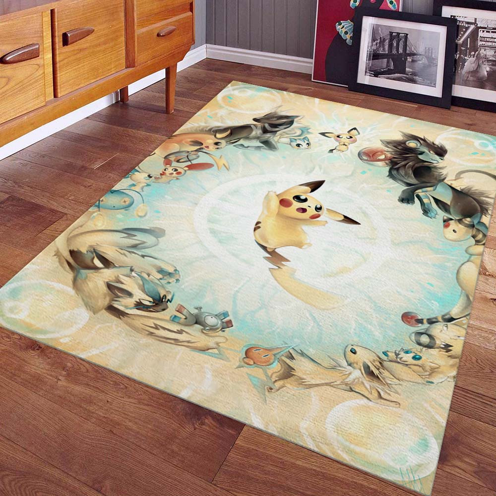 Pikachu und Eevee Evolutions Pokemon Teppich – Bild 2