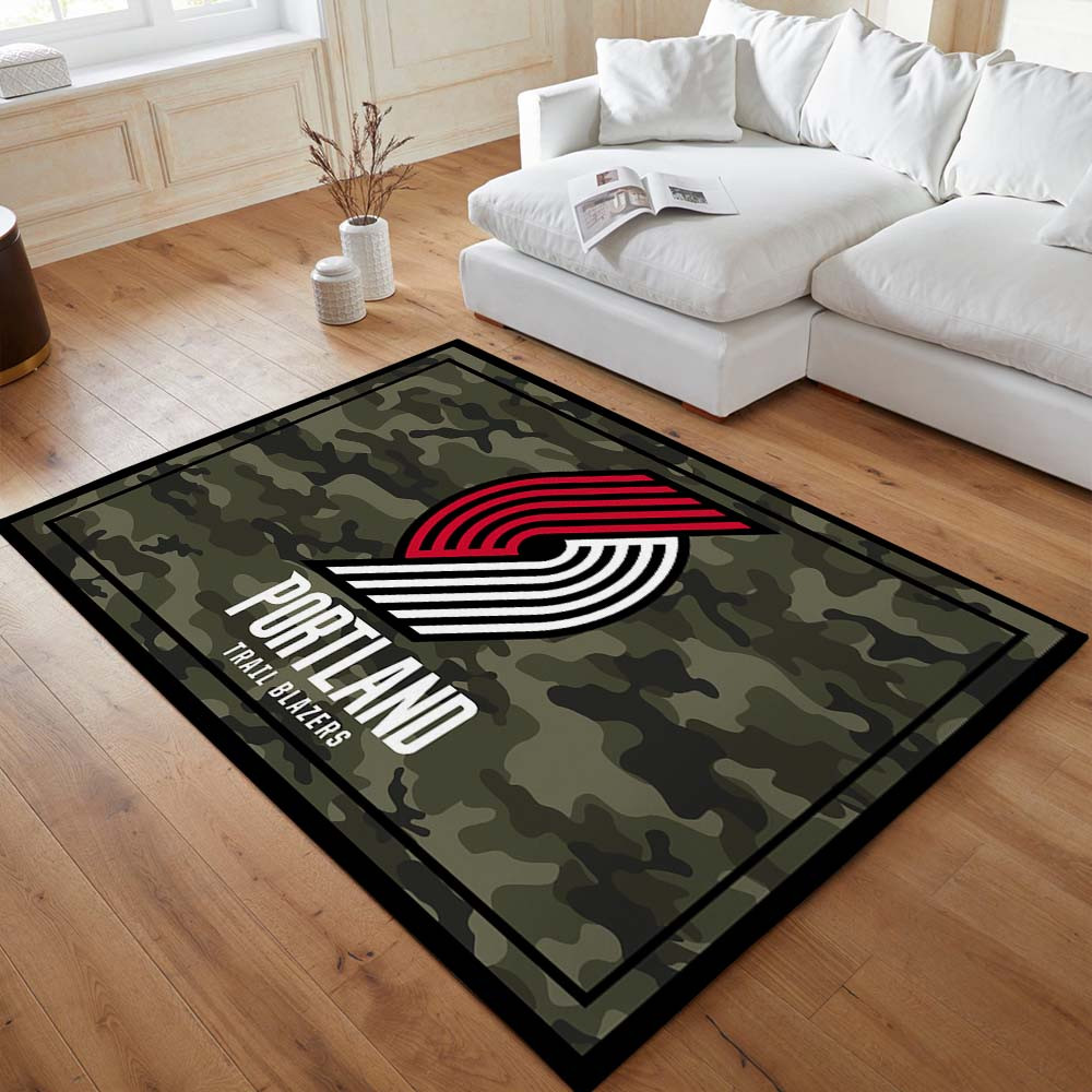 Portland Trail Blazers Basketball Team NBA Camo Teppich – Bild 2