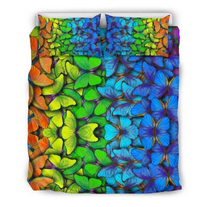 Regenbogen Schmetterling Kinderbettwäsche - Bettwäsche