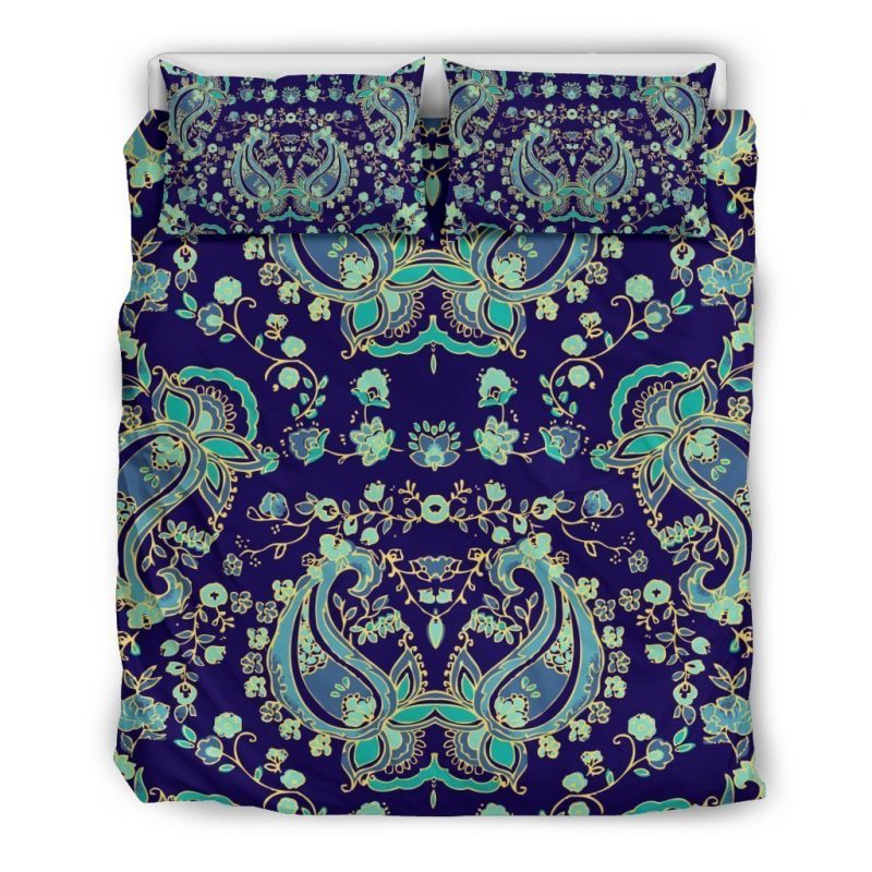 Blaues Boho Paisley Kinderbettwäsche - Bettwäsche