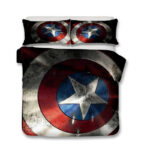 Kunstmuster Marvel The Avengers Captain America Steven Rogers Kinderbettwäsche – Bettwäsche