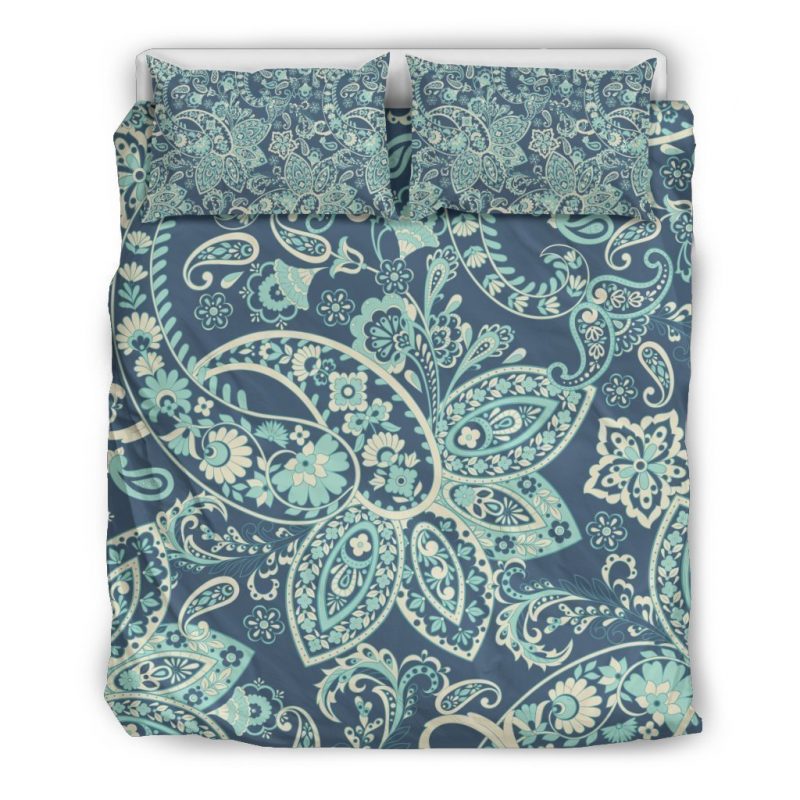 Blauer Himmel Paisley Boho Kinderbettwäsche - Bettwäsche