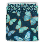 Aquarell blauer Schmetterling Kinderbettwäsche – Bettwäsche