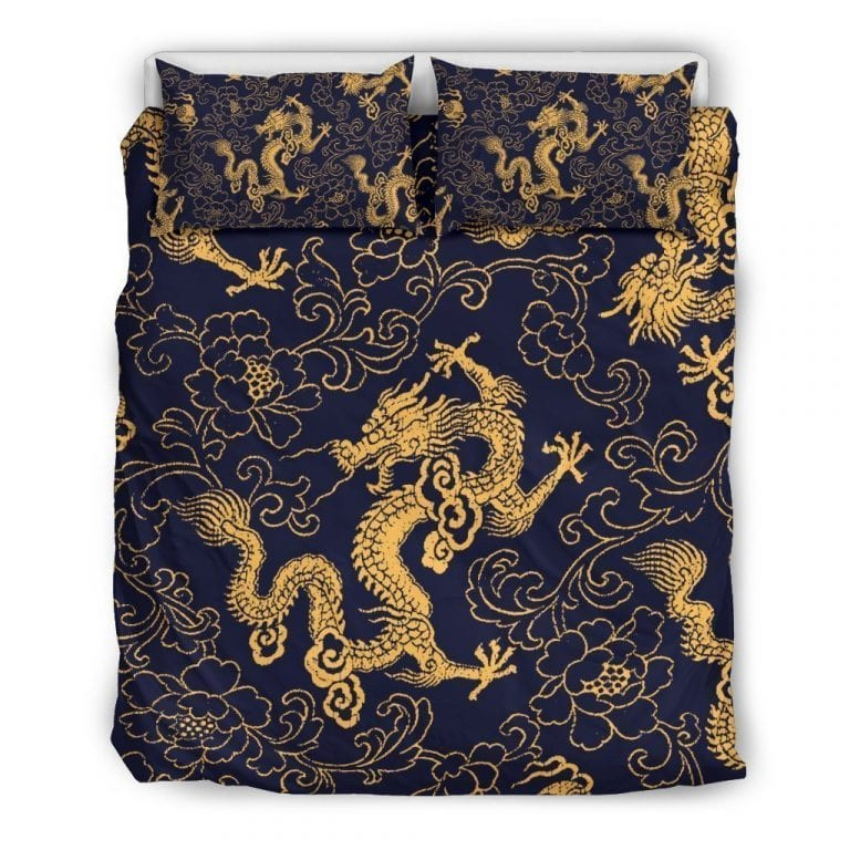 Goldener japanischer Drache Kinderbettwäsche - Bettwäsche