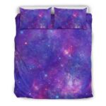Lila Stardust Cloud Galaxy Space Kinderbettwäsche – Bettwäsche
