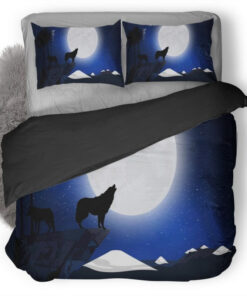 Wolf heult 02 Kinderbettwäsche - Bettwäsche