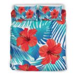 Blauer Tropical Hibiskus Kinderbettwäsche – Bettwäsche