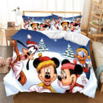 Frohe Weihnachten Disney Mickey Mouse und Minnie Mouse Goofy Donald Duck Kinderbettwäsche – Bettwäsche