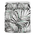 Schwarz weißes Tropical Blatt Kinderbettwäsche – Bettwäsche