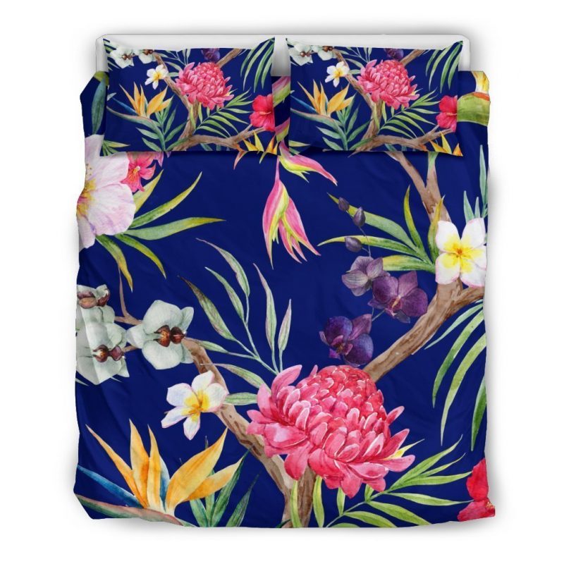Aquarell Tropical Blume Kinderbettwäsche - Bettwäsche