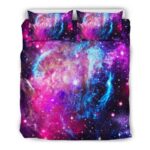 Lila Galaxy Space Blue Stardust Kinderbettwäsche – Bettwäsche