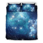 Blue Light Sparkle Galaxy Space Kinderbettwäsche – Bettwäsche