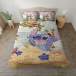 Disney Lilo und Stitch Dancing On The Beach Stitch hawaiianische Tropical Blume Kinderbettwäsche – Bettwäsche