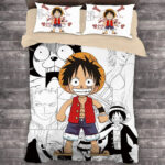Comic One Piece Luffy und seine Freunde Kinderbettwäsche – Bettwäsche