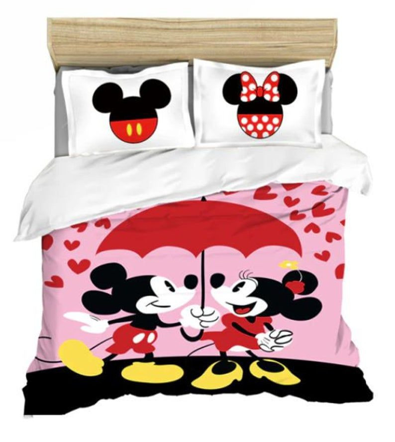 Disney Micky Ihr König Seine Königin Micky Maus Minnie Maus 3 7 Kinderbettwäsche - Bettwäsche