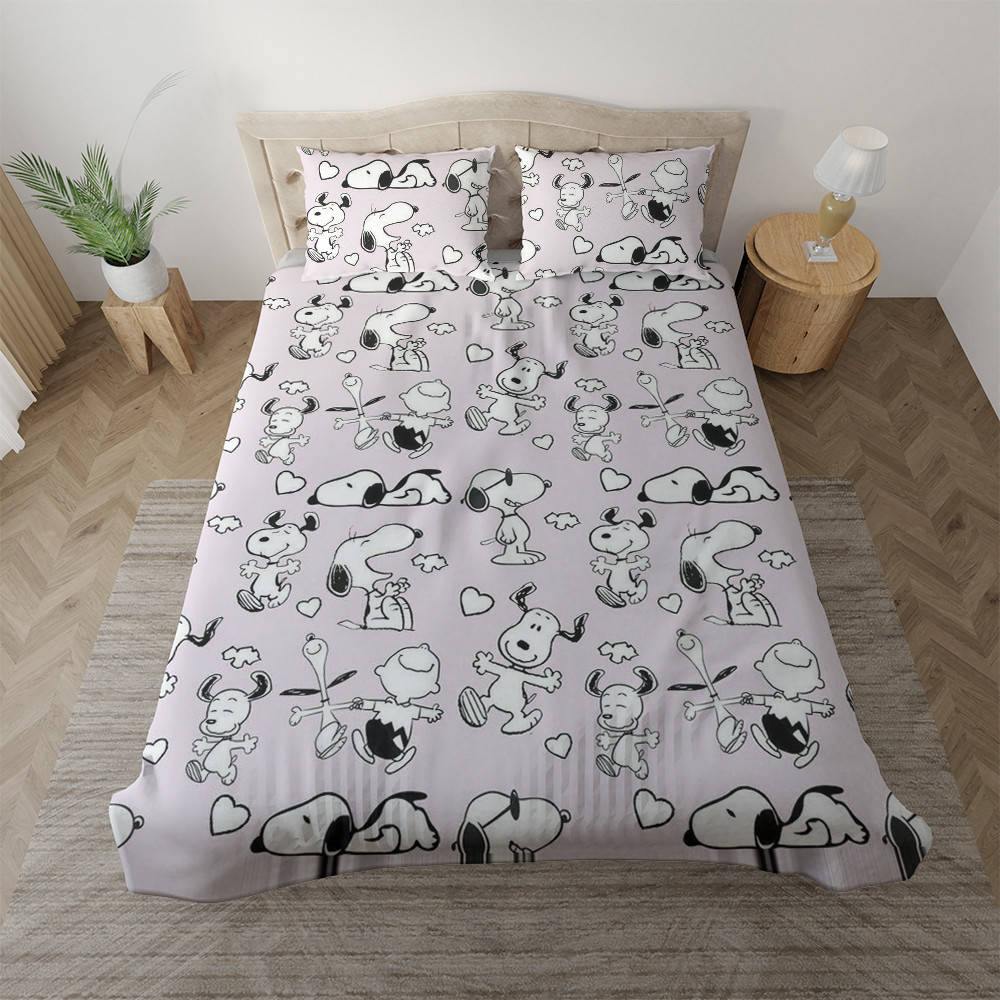 Snoopy Lustiger Snoopy und Charlie Brown Kinderbettwäsche - Bettwäsche