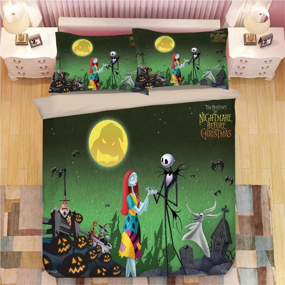 Der Albtraum vor Weihnachten Jack Skellington und Sally 1 Kinderbettwäsche - Bettwäsche
