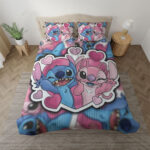 Disney Lilo und Stitch Stitch und Angel Love Valentinstag Kinderbettwäsche – Bettwäsche