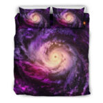 Lila Galaxy Space Spiral Cloud Kinderbettwäsche – Bettwäsche