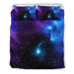 Dark Purple Blue Galaxy Space 02 Kinderbettwäsche – Bettwäsche