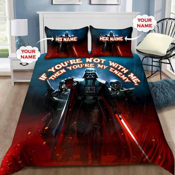 Personalisierter Star Wars Darth Vader Wenn du nicht bei mir bist, dann bist du mein Feind Kinderbettwäsche - Bettwäsche