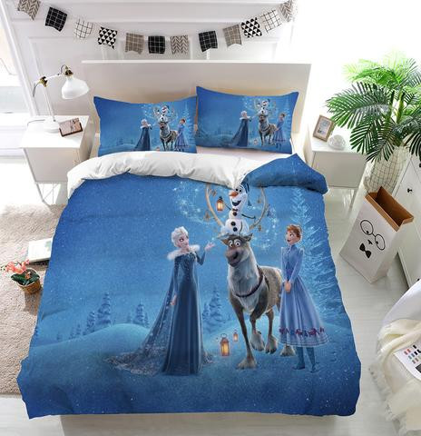 Disney Eiskönigin Frozen Elsa Anna Weihnachten Kinderbettwäsche - Bettwäsche