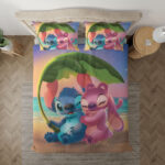Disney Lilo und Stitch Stitch und Angel Romantischer Valentinstag Kinderbettwäsche – Bettwäsche