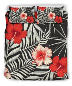 Weißer Tropical Hibiskus Kinderbettwäsche - Bettwäsche