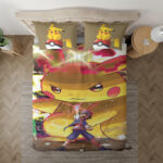 Pikachu Pokémon Pikachu Satoshi Pokémon Kinderbettwäsche – Bettwäsche