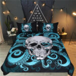 Octopus And Skull Blaue Abdeckung Kinderbettwäsche – Bettwäsche