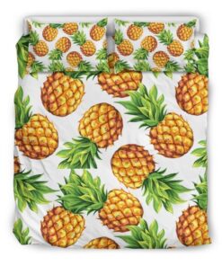 Weiße Sommer ananas Kinderbettwäsche - Bettwäsche