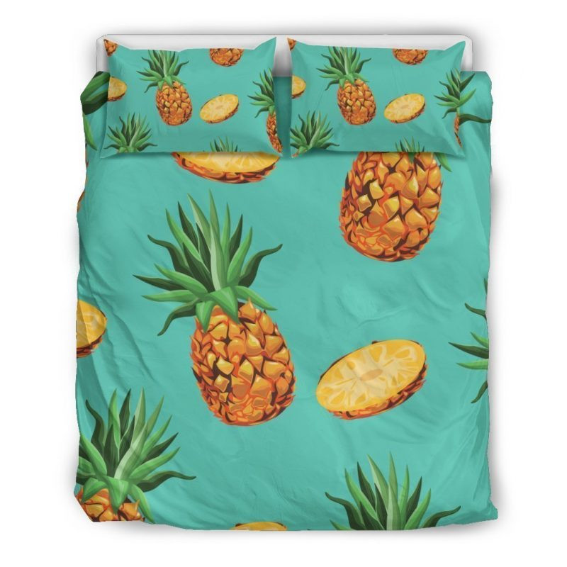 Pastell Türkis Ananas Kinderbettwäsche - Bettwäsche