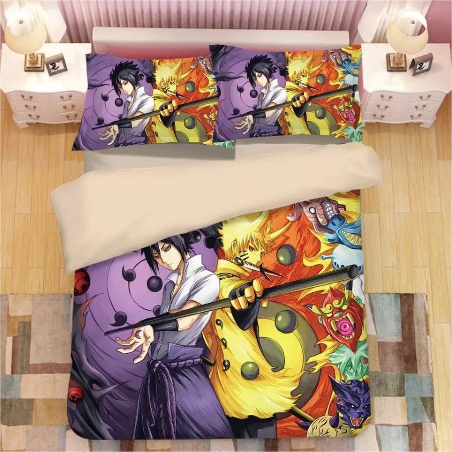 Naruto Uzumaki Naruto 2 Naruto und Sasuke Kinderbettwäsche - Bettwäsche – Bild 3
