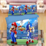 Sonic Mario Olympic Game Duver Kinderbettwäsche – Bettwäsche
