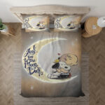 Snoopy Charlie Brown Die Peanuts Ich liebe dich bis zum Mond und zurück Kinderbettwäsche – Bettwäsche