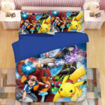 Pikachu Pokemon und Freunde Alle Charaktere Kinderbettwäsche – Bettwäsche