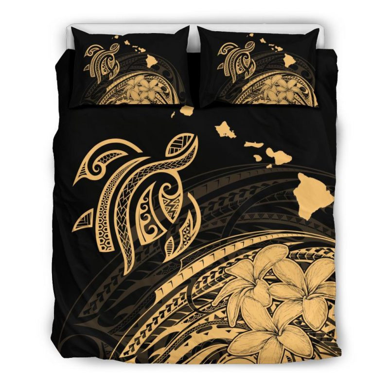 Schildkröte Polynesische Karte Plumeria Kinderbettwäsche - Bettwäsche