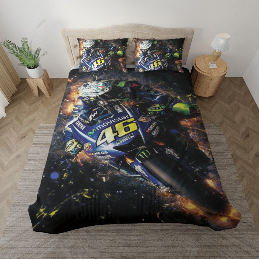 Valentino Rossi Motorradrennen 01 Kinderbettwäsche - Bettwäsche – Bild 3