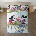 Disney Mickey und Minnie hawaiianische Tropical Blume Kinderbettwäsche – Bettwäsche