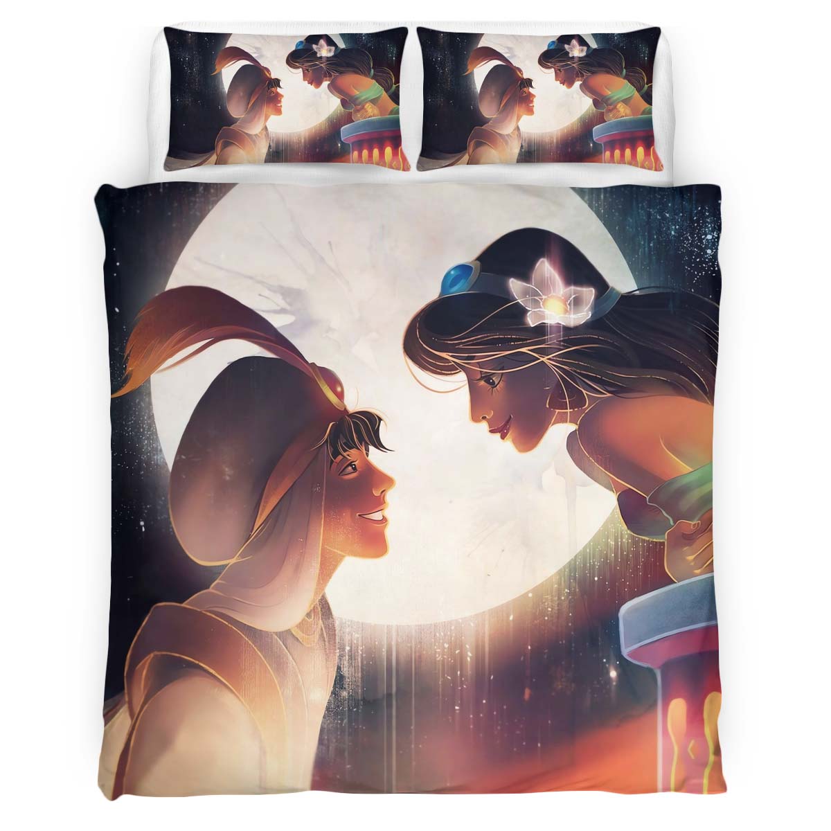 Aladdin und Prinzessin Jasmin Disney Kinderbettwäsche – Bettwäsche