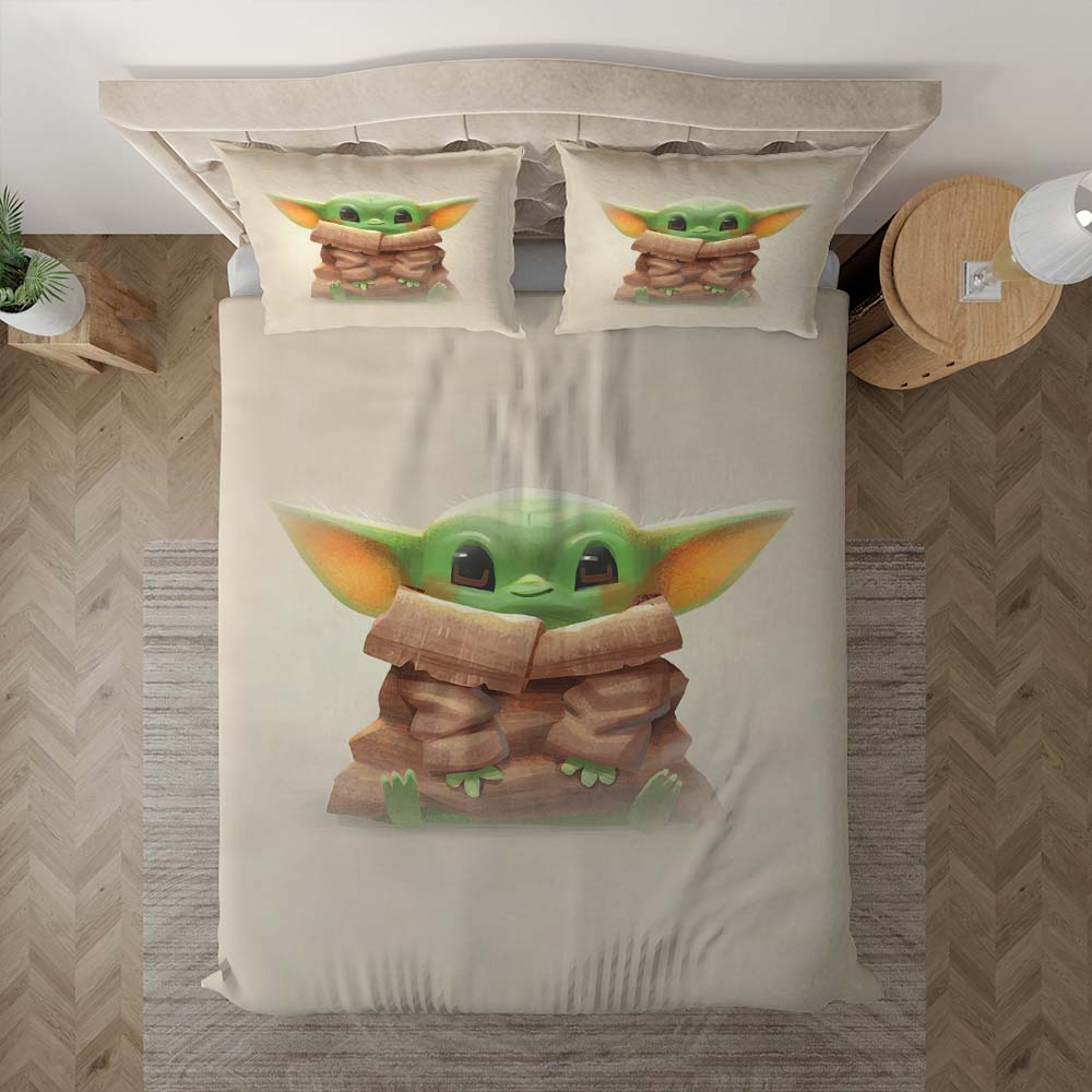 Baby Yoda süß in Star Wars 3 Kinderbettwäsche - Bettwäsche – Bild 3