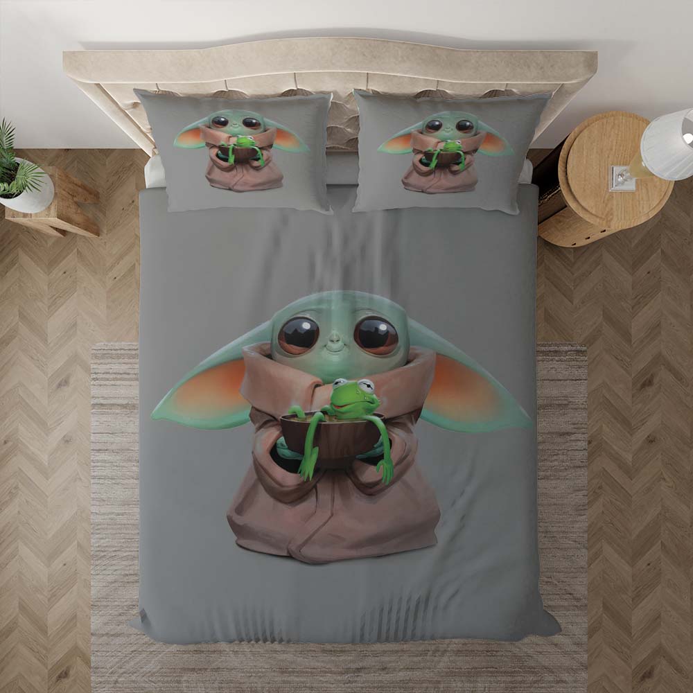 Baby Yoda süß in Star Wars 4 Kinderbettwäsche - Bettwäsche – Bild 3