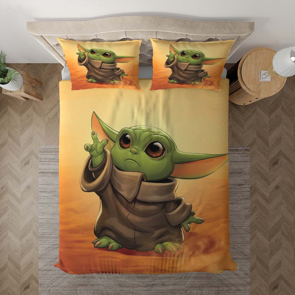Baby Yoda süß in Star Wars 7 Kinderbettwäsche - Bettwäsche – Bild 3