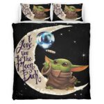Baby Yoda Ich liebe dich bis zum Mond und zurück Kinderbettwäsche – Bettwäsche