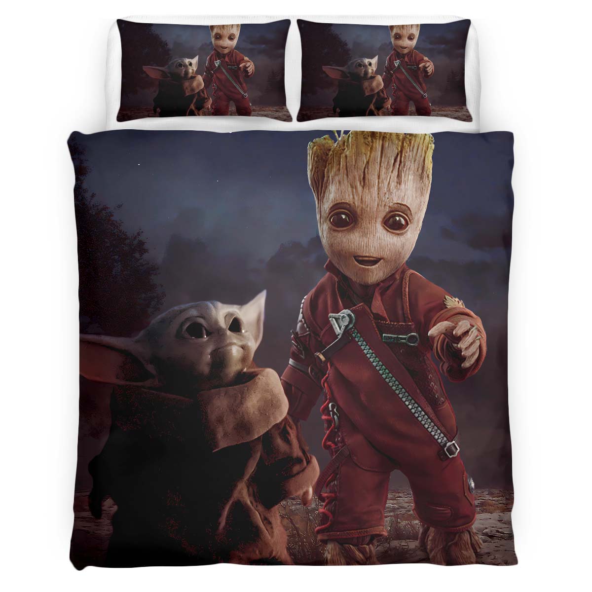Baby Yoda und Groot Kinderbettwäsche – Bettwäsche