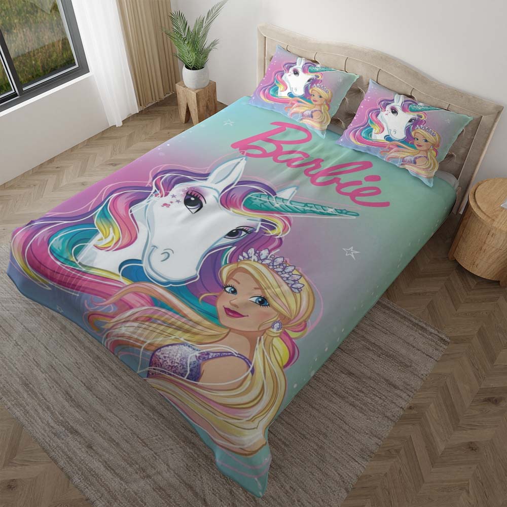 Barbie und Einhorn 3 Kinderbettwäsche - Bettwäsche – Bild 2