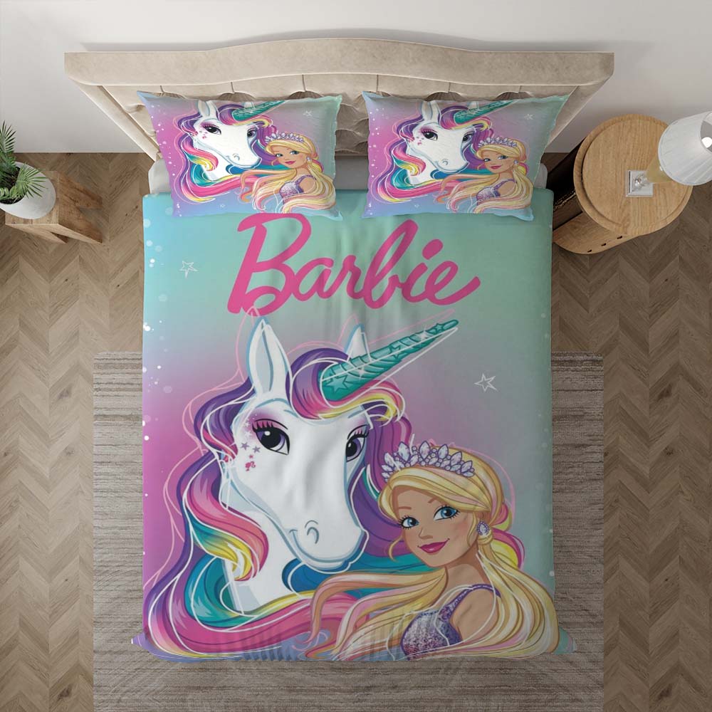 Barbie und Einhorn 3 Kinderbettwäsche - Bettwäsche – Bild 3
