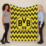 Borussia Dortmund BVB Schwarz Gelb Hintergrund 03 Fleecedecke – Decke